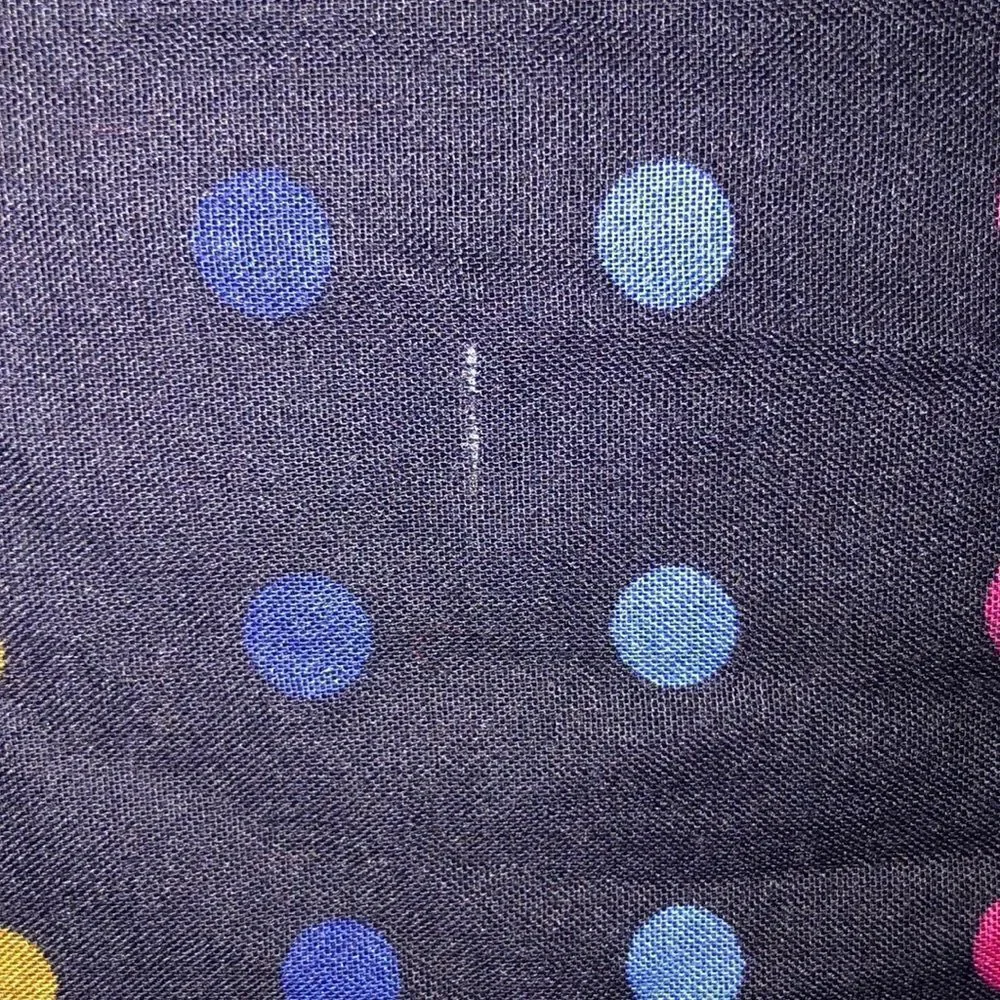 Joules Navy Multicolored Polka Large Scarf Wrap